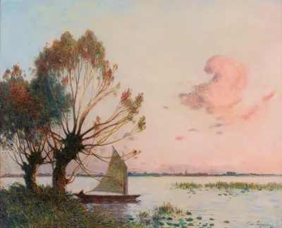 Voilier Sur Le Marais De La Grande Briere