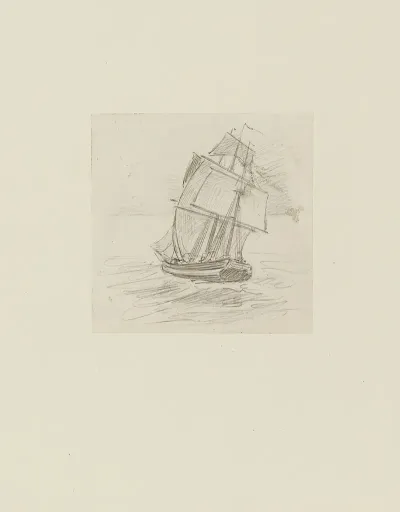 Voilier Vu De Larriere Dessin Non Utilise