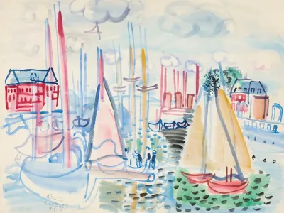 Voiliers Dans Le Port De Deauville