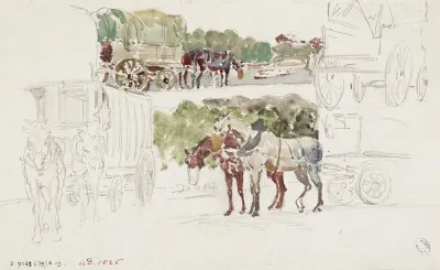 Voitures Et Charrettes Attelees