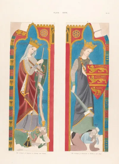 Vol 6 Plate Xxxviii The Triumph Of Largesse Or Bounty Over Avarice The Triumph Of Debonerete Or Meekness Over Anger