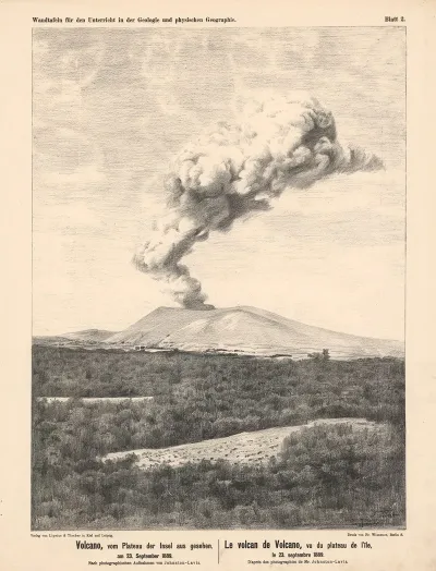 Volcano Vom Plateau Der Insel Aus Gesehen Am 23 September 1889