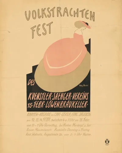 Volkstrachtenfest Des Kuenstler Saenger Vereins 15 Februar Lowenbraukeller Munchen