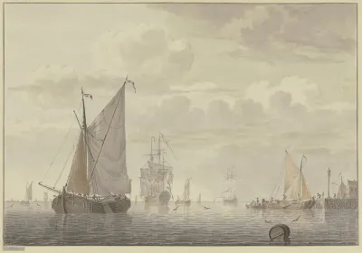 Vor Anker Liegende Segelschiffe