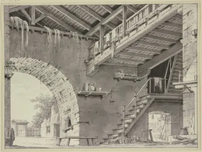 Vorhalle Eines Italienischen Bauernhauses