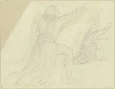 Vorstudie Zum Heinrich Von Ofterdingen Im Freskogemalde Des Wartburgsaals
