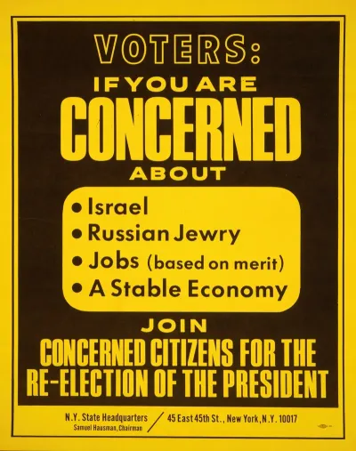 Voters If You Are Concerned About Israel Russian Jewry Jobs Based On Merit A Stable Economy Join Concerned Citizens
