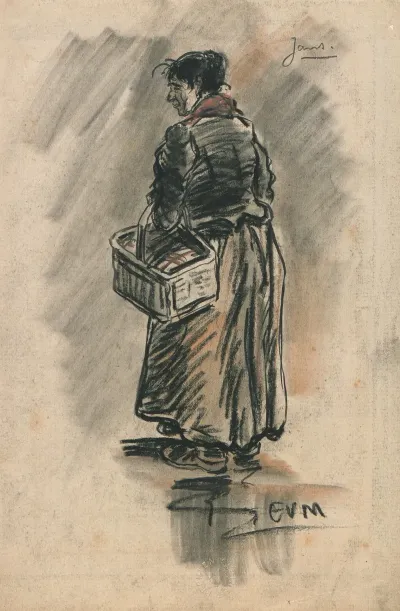 Vrouw Met Boodschappenmand Jans