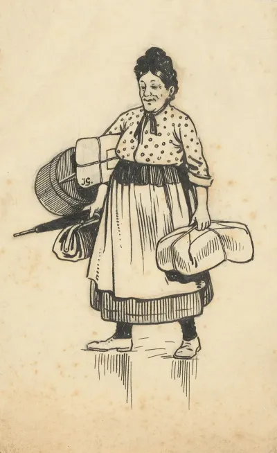 Vrouw Met Reisgoed