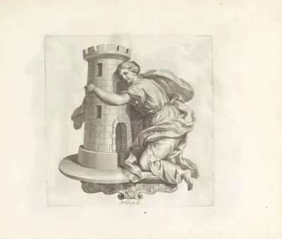 Vrouw Omarmt Een Toren