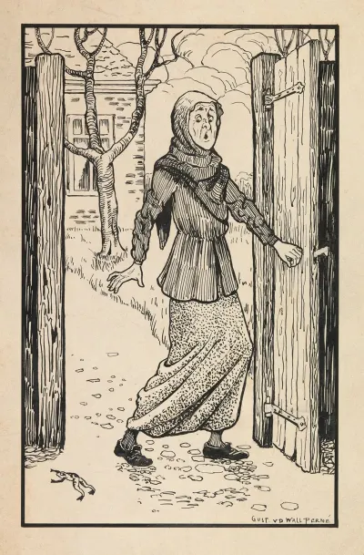 Vrouw Schrikt Van Een Kikker