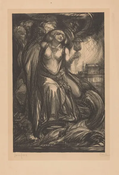 Vrouw Zittend Op De Hydra