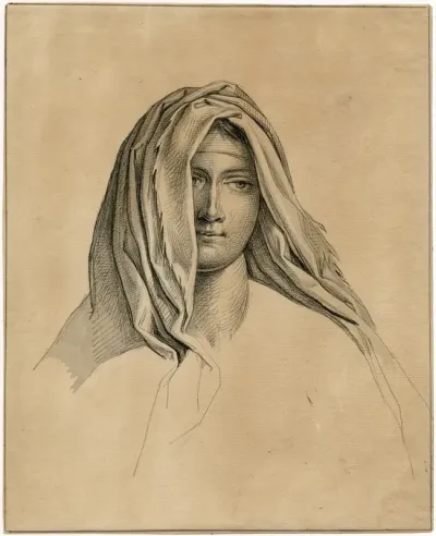 Vrouwenhoofd Met Omslagdoek Maria Magdalena