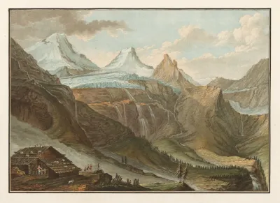 Vue De Breit Lauwinen Contre Le Glacier Du Breithorn