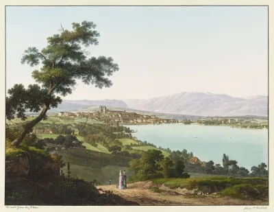 Vue De Geneve Depuis Cologny
