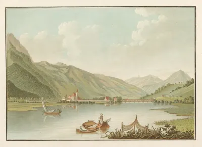 Vue De Interlaken Sur Le Lac De Brienz