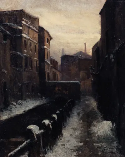Vue De La Bievre Ruelle Des Gobelins Effet De Neige