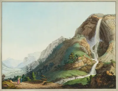 Vue De La Cascade De Larpenas