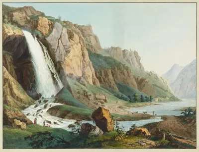 Vue De La Cascade De Pissevache 2