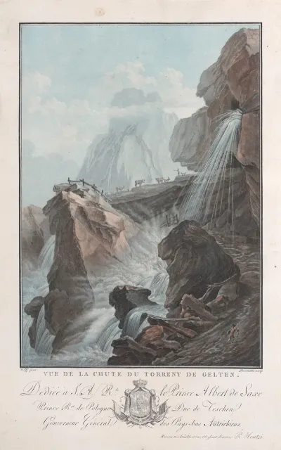 Vue De La Chute Du Torrent De Gelten
