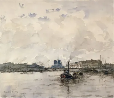 Vue De La Cite En Amont Du Quai Henri Iv