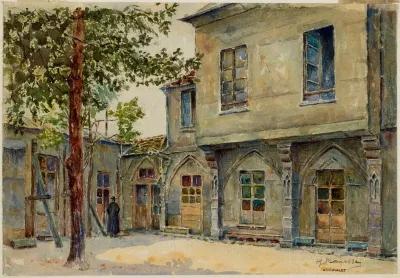 Vue De La Cour Des Batiments Clostraux