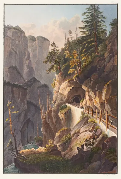 Vue De La Galerie Perdu En Venant De Tousis