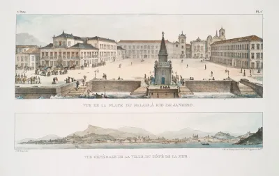 Vue De La Place Du Palais A Rio De Janeiro Vue Generale De La Ville Du Cote De La Mer