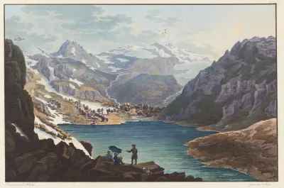 Vue De La Source Du Rhein Anterieur Du Lac Toma Sur Le Mont Badus