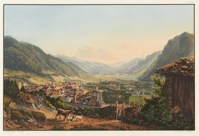 Vue De La Ville De Coire Et De Ses Environs