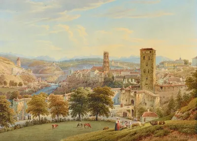 Vue De La Ville De Fribourg