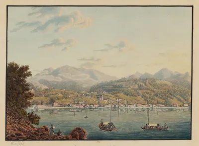Vue De La Ville De Lugano