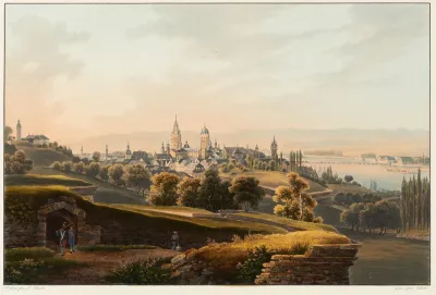 Vue De La Ville De Mayence Et De Ses Environs