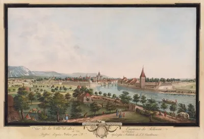 Vue De La Ville Et Des Environs De Soleure Du Cote Du Couchant