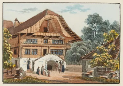 Vue De Lauberge De Matten Canton De Berne