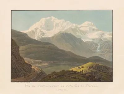 Vue De Lemplacement De Lhospice Du Simplon Et Du Mont Rosa