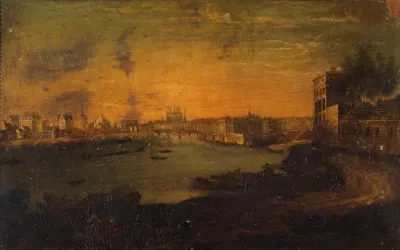 Vue De Lile Saint Louis Et De Lile De La Cite Depuis La Pointe De Larsenal