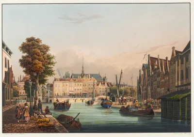 Vue De Linterieur De La Ville De Leyden