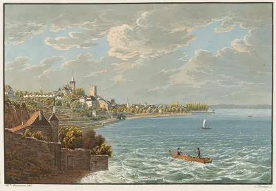 Vue De Neuchatel Prise De La Route Neuve