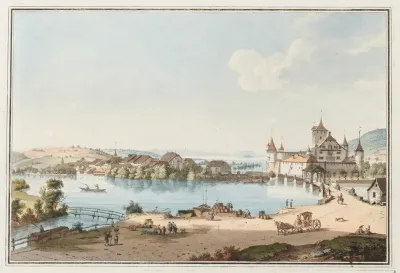Vue De Nidau Et Du Lac De Bienne 2