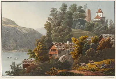 Vue De Ringgenberg Sur Le Lac De Brienz