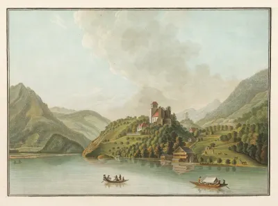 Vue De Rinkenberg Sur Le Lac De Brienz