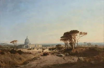 Vue De Rome Et De Larrivee Vers Le Vatican