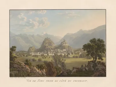 Vue De Sion Prise Du Cote Du Couchant