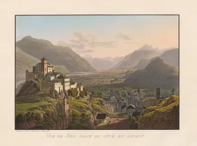 Vue De Sion Prise Du Cote Du Levant