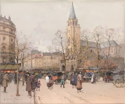 Vue Des Boulevards A Saint Germain Des Pres