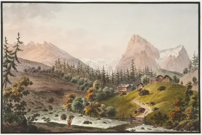Vue Des Glaciers De Roselouvi Sur Le Mont Scheidegg Dans La Vallee Doberhasle