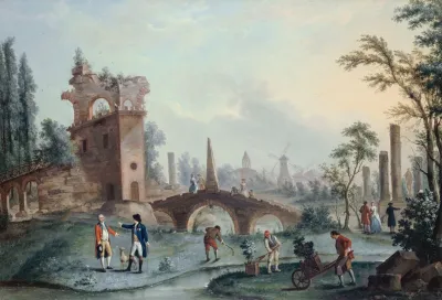 Vue Des Jardins De Monceau