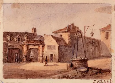 Vue Des Restes De Leglise Saint Martin Place De La Collegiale Faubourg Saint Marcel