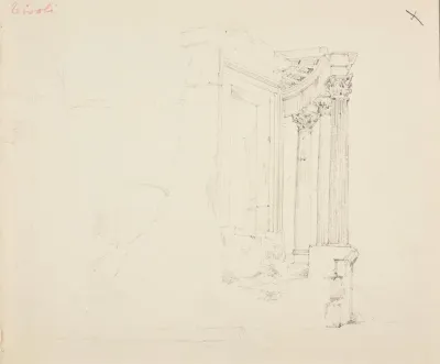 Vue Des Vestiges Du Temple De Vesta A Tivoli